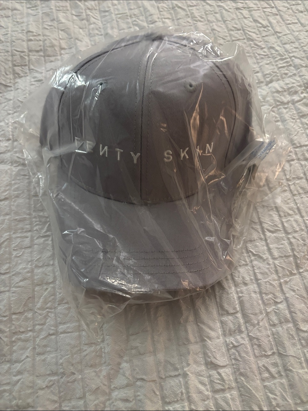 Fenty Beauty Gray Embroidered Logo Baseball Cap